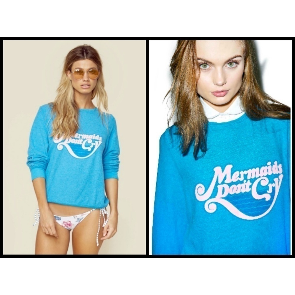 💕WILDFOX💕 Mermaids Don't Cry Baggy Beach Jumper